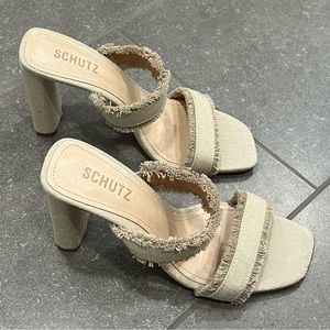 Schutz Fringe Heel Sandal